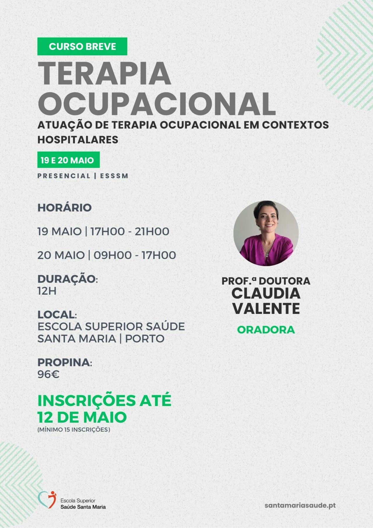 CURSO | ATUAÇÃO DA TERAPIA OCUPACIONAL EM CONTEXTOS HOSPITALARES ...